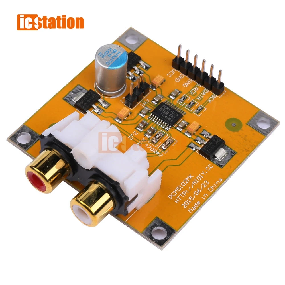 ЦАП Декодер PCM5102 I2S плеер собранная плата 32 бит 384K за ES9023 PCM1794 совместимая с Raspberry Pi