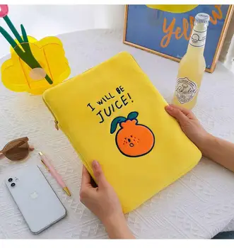 

Cute Little Fresh Ugly Orange Ipad Bag 11 Inch 10.5 Inch 9.7 Inch Liner Bag Ins Wind Girl Tablet Bag