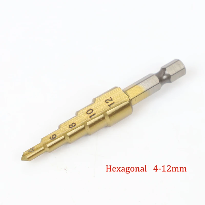 4-32 мм 4-12 HSS с титановым покрытием Шаг сверло для металла высокоскоростные стальные деревянные инструменты для сверления отверстие резак шаг Конус дрель