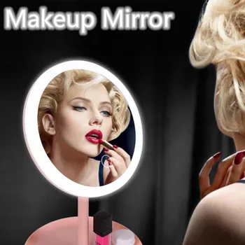 

2 Styles LED Makeup Mirror Magnifying Backlit Mirrors with 3 Modes Light Makeup Mirror Portable Vanity Cosmetic Makeup Tools