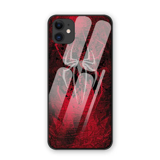 8 Глаза человека паука Venom Чехлы для iphone 7 8 6 6S Plus роскошный закаленный стеклянный чехол для телефона iphone 11 11Pro X XR XS MAX - Цвет: 8