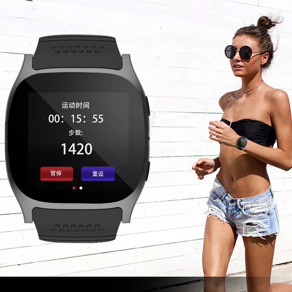 Смарт-часы T8, Bluetooth, браслеты, gps камера, SIM карта, циферблат, вызов, музыкальный плеер, многофункциональные смарт-часы для IOS, Android, pk, A1, U8