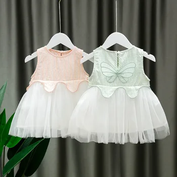 

New Born Baby Girl Cotton White Dress Vestidos Infantil Summer First Birthday Dress Vestido De Noiva Princesa Vestido Robes