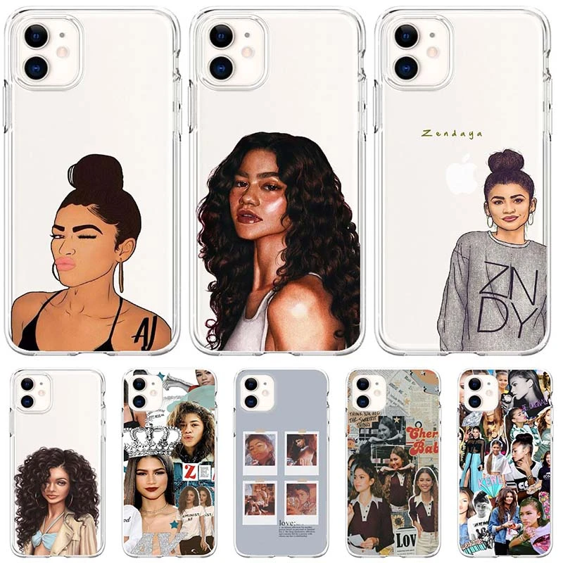 iphone 7 cover Euphoria Zendaya Cartoon Instagram Girl Fundas phone case for iPhone 11 12 Mini Pro Max X XR 8 7 6s Plus SE Clear Silicone Cover iphone 8 plus phone case