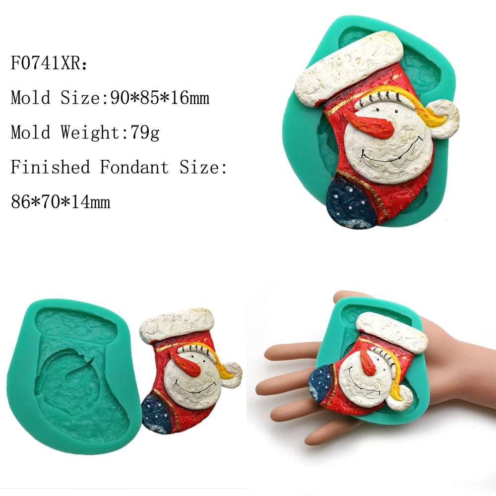 3D Weihnachten Silikon Fondant Schokolade Formen Für Kuchen Dekoration Santa Claus Zucker Handwerk Cupcake Weihnachten Baum Schnee Backen Werkzeuge – Detail 20