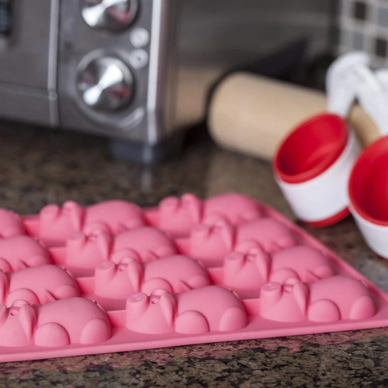 Silikon 3D Schimmel Schwein Muster Fondantform Kuchen DIY schekopolade задняя форма