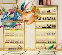 Shoe rack display shelf of clothing store bag shelf of live broadcast room shoe rack display shelf of shoe store multilayer bag босоножки hey beautiful shoe store 603 2015