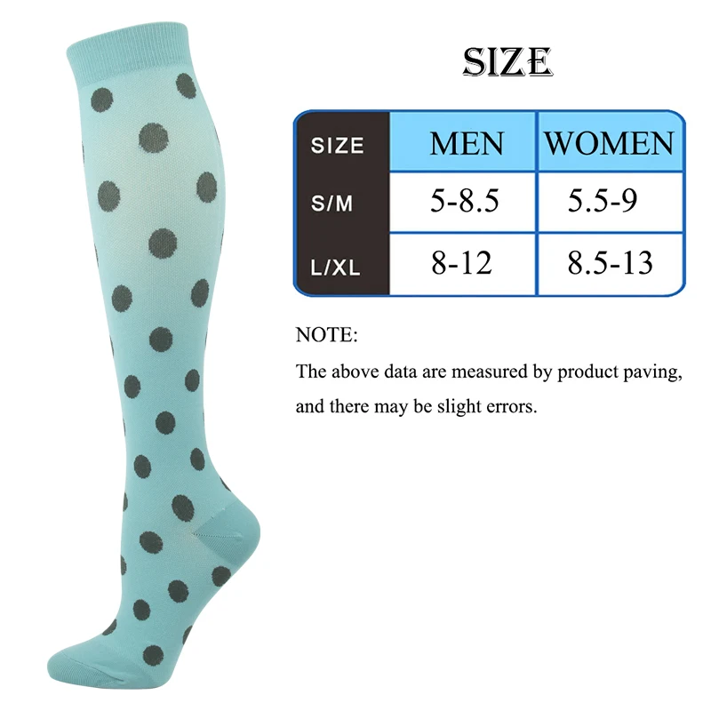 Men's And Women's Fun Compression Socks, Nursing Sports Stockings, Breathable Knee Socks, Suitable For Edema And Varicose Veins