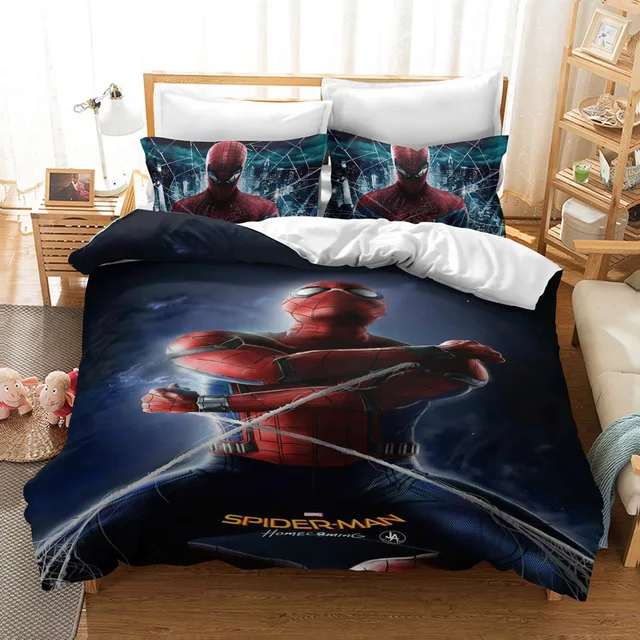 Voorzieningen Kameel mouw Marvel Spiderman Bedding Set Cartoon Spider Man Character Kids Home Luxury  Linen 3d Queen Bed Sets Pillow Case - Bedding Set - AliExpress