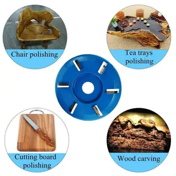 

4 Teeth Wood Carving Cutter Disc Milling Attachment for Angle Grinder Tool