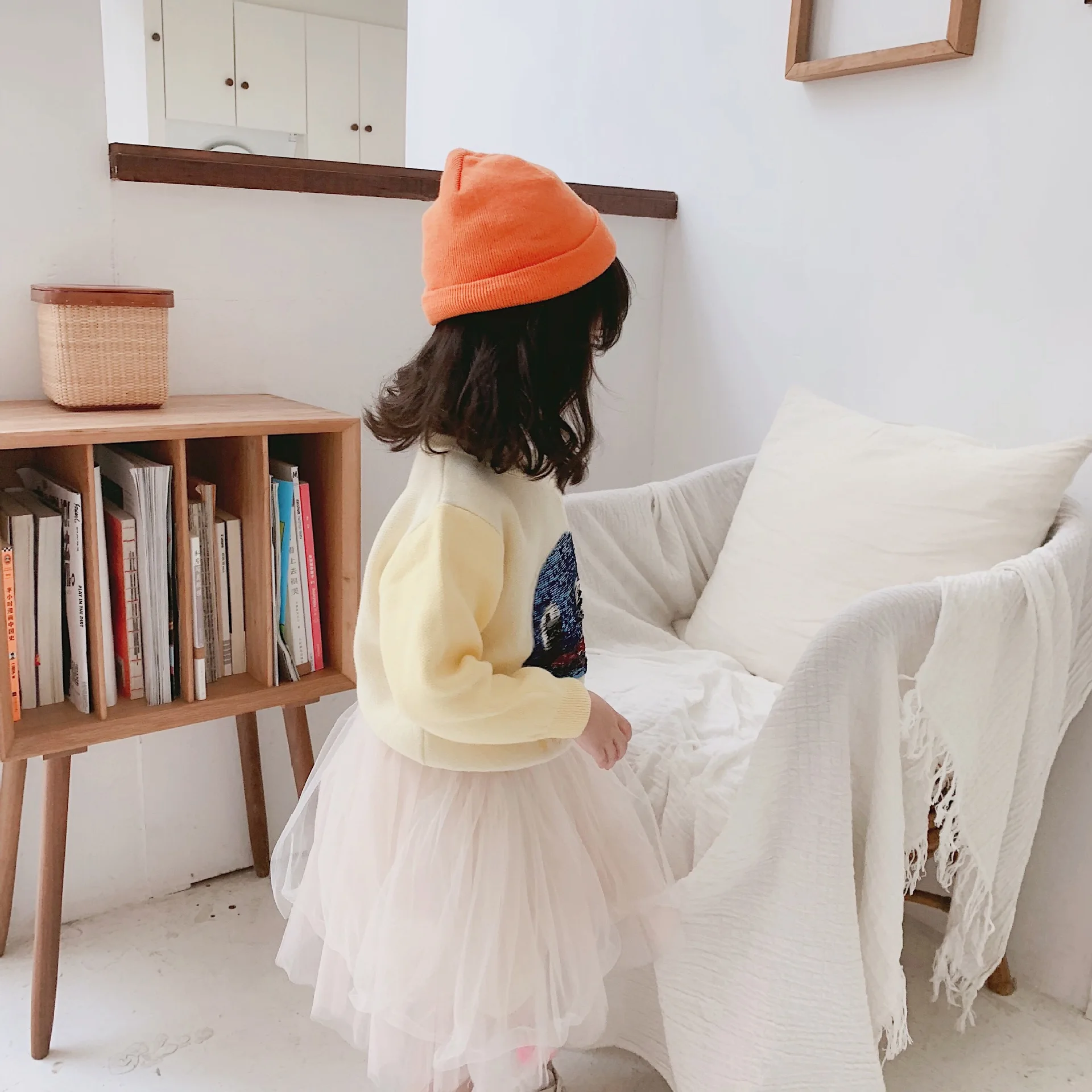 Tonytaobaby/новая осенне-зимняя одежда для мальчиков и девочек, детская одежда свитера с рисунком лица свитера для девочек