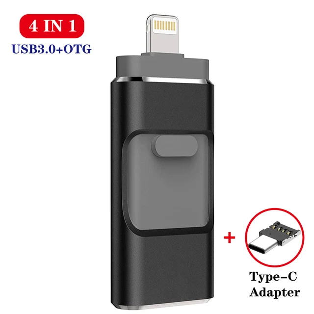 4 in 1 HD USB Stick 3.0 Flash Stick for iPhone/Android Type C Usb Key OTG Pendrive 128 GB 64 GB 32 GB 16GB Mini Pen Drive 1