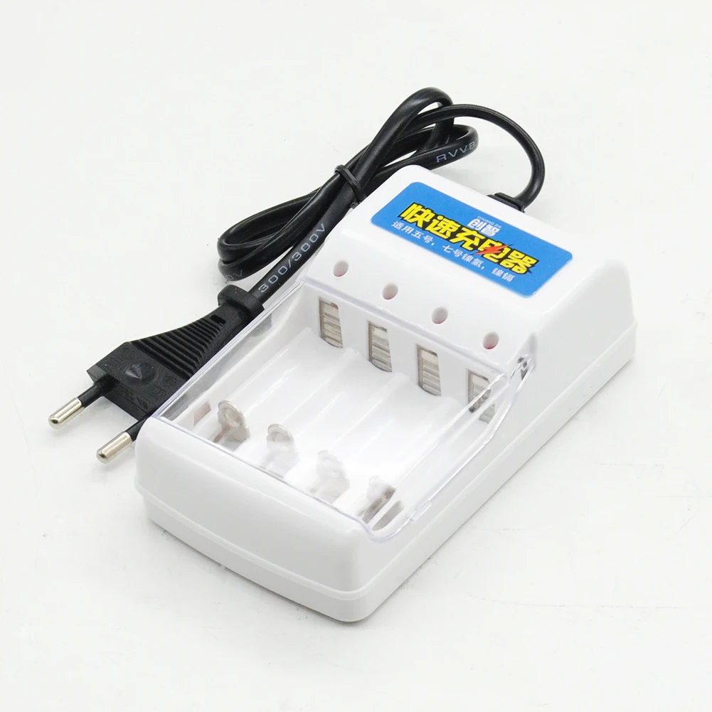 Для радиоуправляемых игрушек, электроники, AA AAA 17500 18490, зарядное устройство, 220 В, EU/Plug, 4 порта, NiMH NiCd, зарядное устройство
