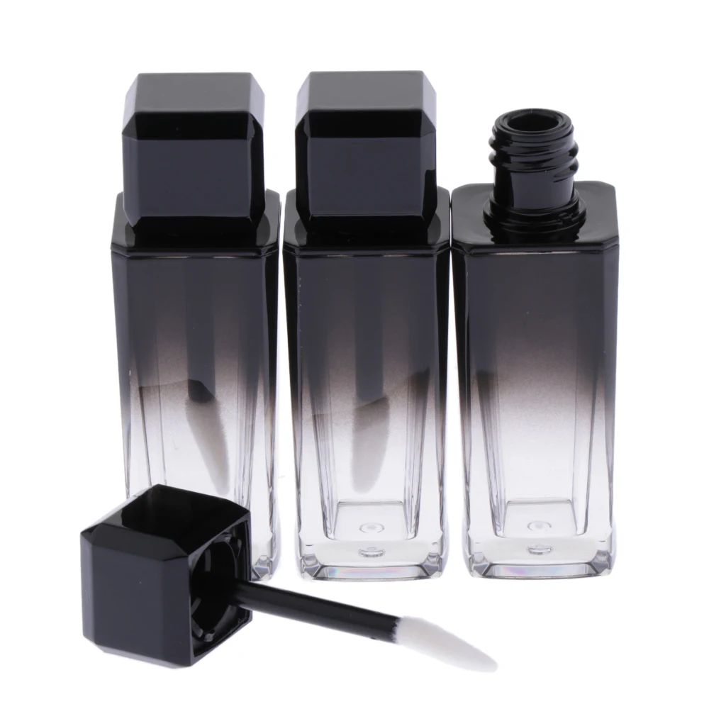 3 Pack Beauty Lip Gloss Tubes 10ml, Plumping Lip Gloss Container Bottle, Refillable, Reusable for Travel Home DIY Salon