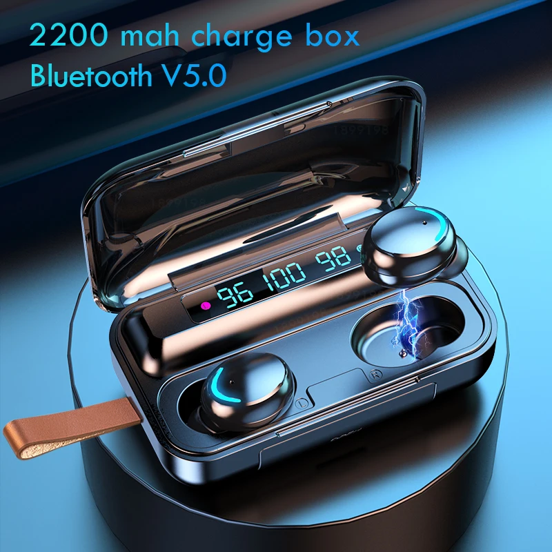 Bluetooth Wireless Headphones with Mic Sports Waterproof TWS Bluetooth Earphones Touch Control Wireless Headsets Earbuds Phone 1