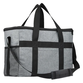 

FGGS-Cooler Bag Soft Sided Lunch Bag Tote for Picnic Camp Big Lunch Picnic Box Thermal Meal Drinks Fresh Carrier Ice Pack Pizza