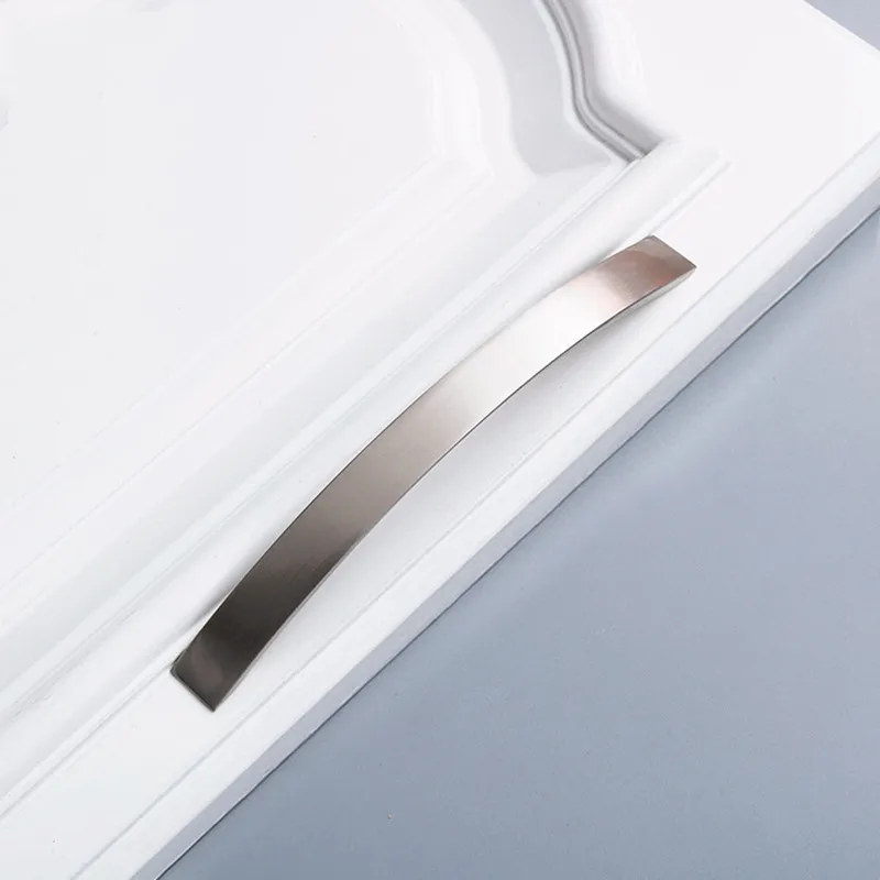 Furniture Handles Kitchen Door Handles Aluminum Alloy Furniture Handle Brushed Silver Kitchen Door Handles Cabinet Handles Drawer Knobs Wardrobe Drawer Pulls