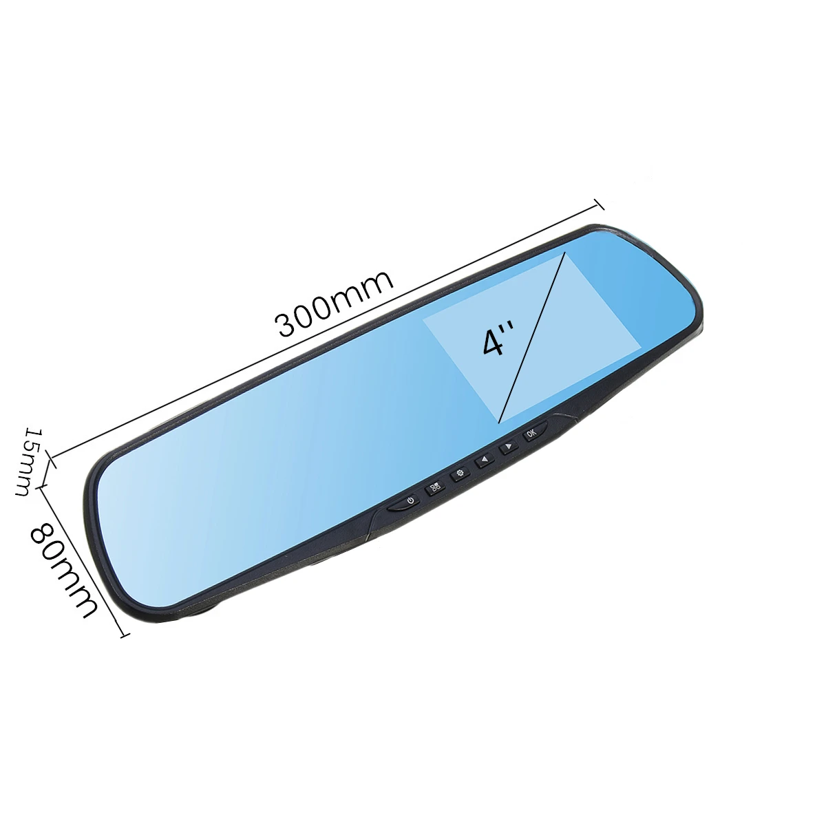4 Inch Car DVR Camera Review Mirror FHD 1080P Video Recorder Night Vision Dash Cam Parking Monitor Auto Registrar Dual Lens DVR