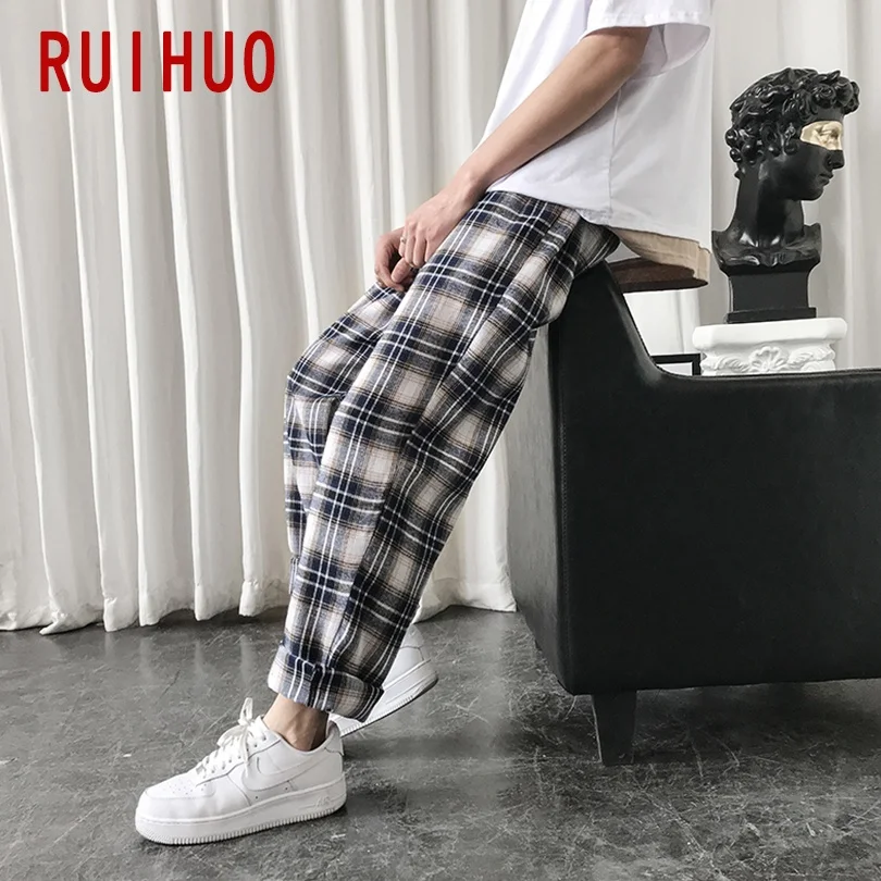 plaid harem pants