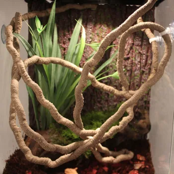 

High quality Reptile Vine Jungle Flexible Terrarium Climber Habitat 200cm Artificial Life-like Decor