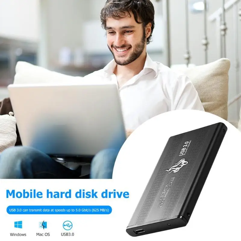 ALLOYSEED Portable 2.5 inch USB 3.0 External Hard Disk Drive SATA III Memory Storage Mobile HDD for Desktop Computer