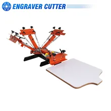 

4 Color 1 Station Silk Screen Printing Machine 4-1 Press DIY T-Shirt Printing with Easy Adjusting System