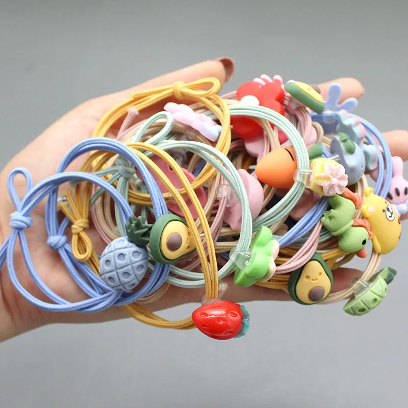 10 Pcs/set Cute Cartoon Girls Rubber Bands Princess Hair Ornament Headwear Elastic Headbands Accessories | Детская одежда и обувь