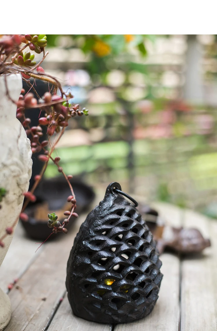 Чугунная печь для ароматерапии подсвечник Сова pinecone украшения Висячие продукты садовый подарок
