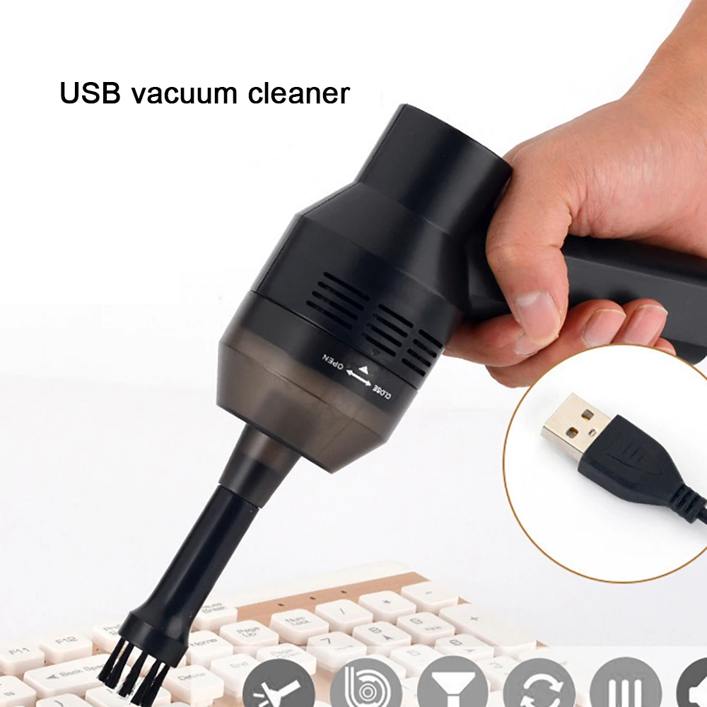 Limpiador de teclado de ordenador portátil, cepillo de limpieza de oficina, herramientas de ordenador, aspirador USB, limpiador de polvo
