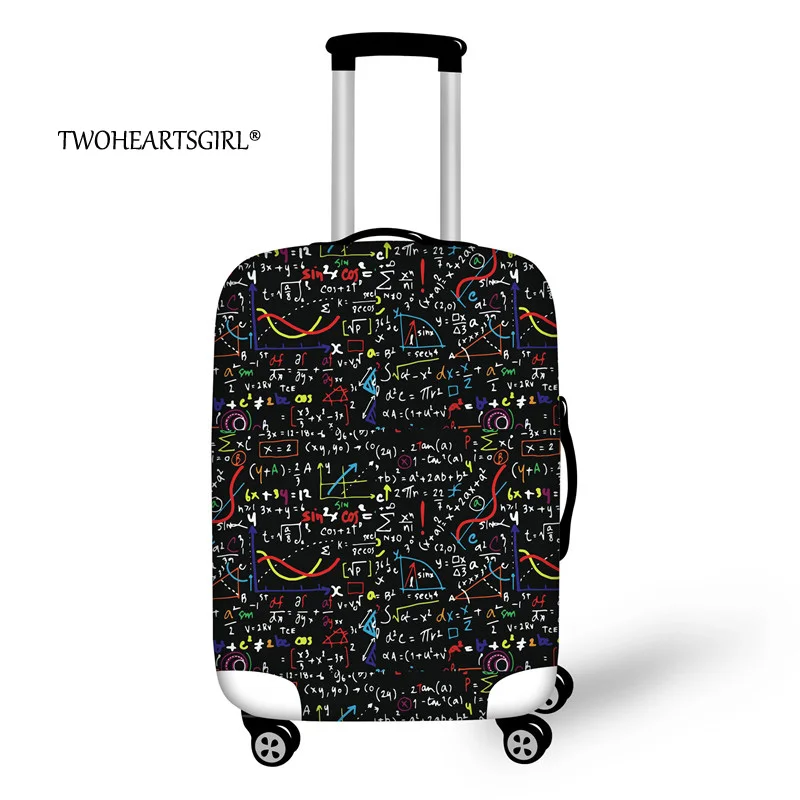 Capa de Bagagem Protetora de Viagem Acessórios de Viagem Mala para 18-32 Twoheartsgirl Fórmula Matemática Elástica Capa Polegada
