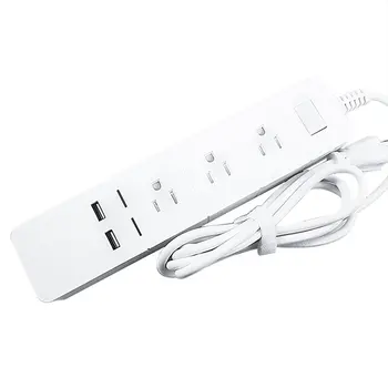 

WiFi Smart Power Strip Socket Outlet 3 AC Outlets 2 USB Port Voice Control Power Strip Timer Switch for Alexa Google Home