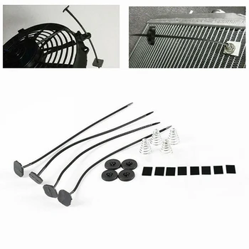 

1 Set Universal Fan Mount Kit For Car Vehicle Electric Radiator Bracket Parts Set Plastic Ties Straps
