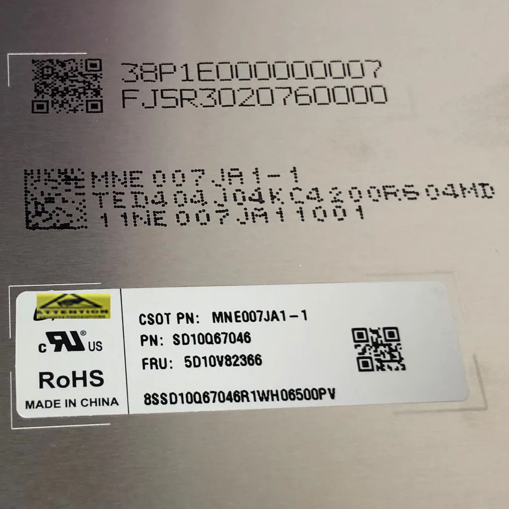 14.0 Inch 1920x1200 Fhd Lcd Screen Tp00129a Mne007ja1-1 Fru  