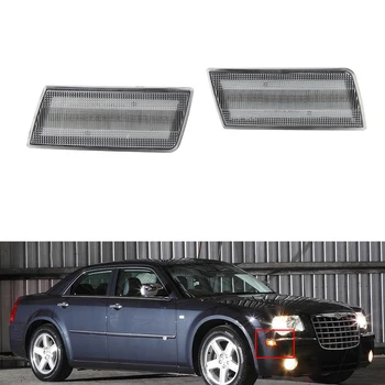 

Clear Lens LED Front Side Marker Lamp Light Turn Signal For 05-10 Chrysler 300