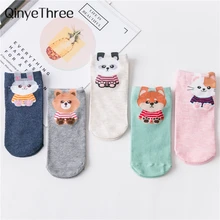 Милые женские хлопковые носки с животными; летние короткие носки с кошкой и собачкой; женские повседневные Мягкие забавная лодка; носки