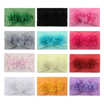

1 PC Super Soft Nylon Chiffon Headband Children's Seamless Cute Princess Hair Accessories Photo Props Turban Girls Baby Headband