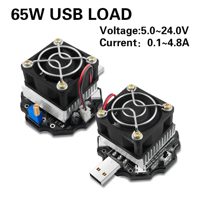 Günstige 65W USB DC elektronische Last widerstand Entladung batterie test kapazität aging ladegerät power bank einstellbare strom spannung