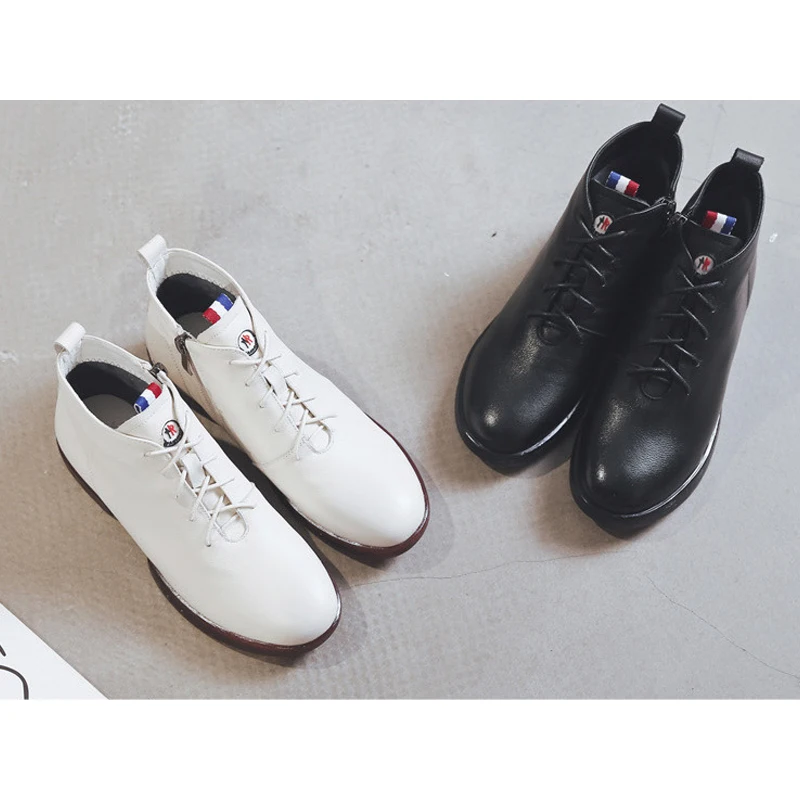 Women's shoes, White shoes, Rubber boots, Platform shoes,Spring leather shoes , 2020 women's shoes leather shoes Women + Shoes