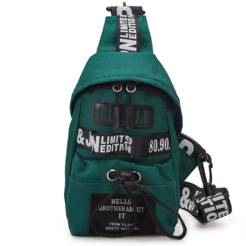 Canvas Letter strap Antitheft Messenger Crossbody Bags Unisex Sling Bags 2019 Purses custom chest rig bag chest bag