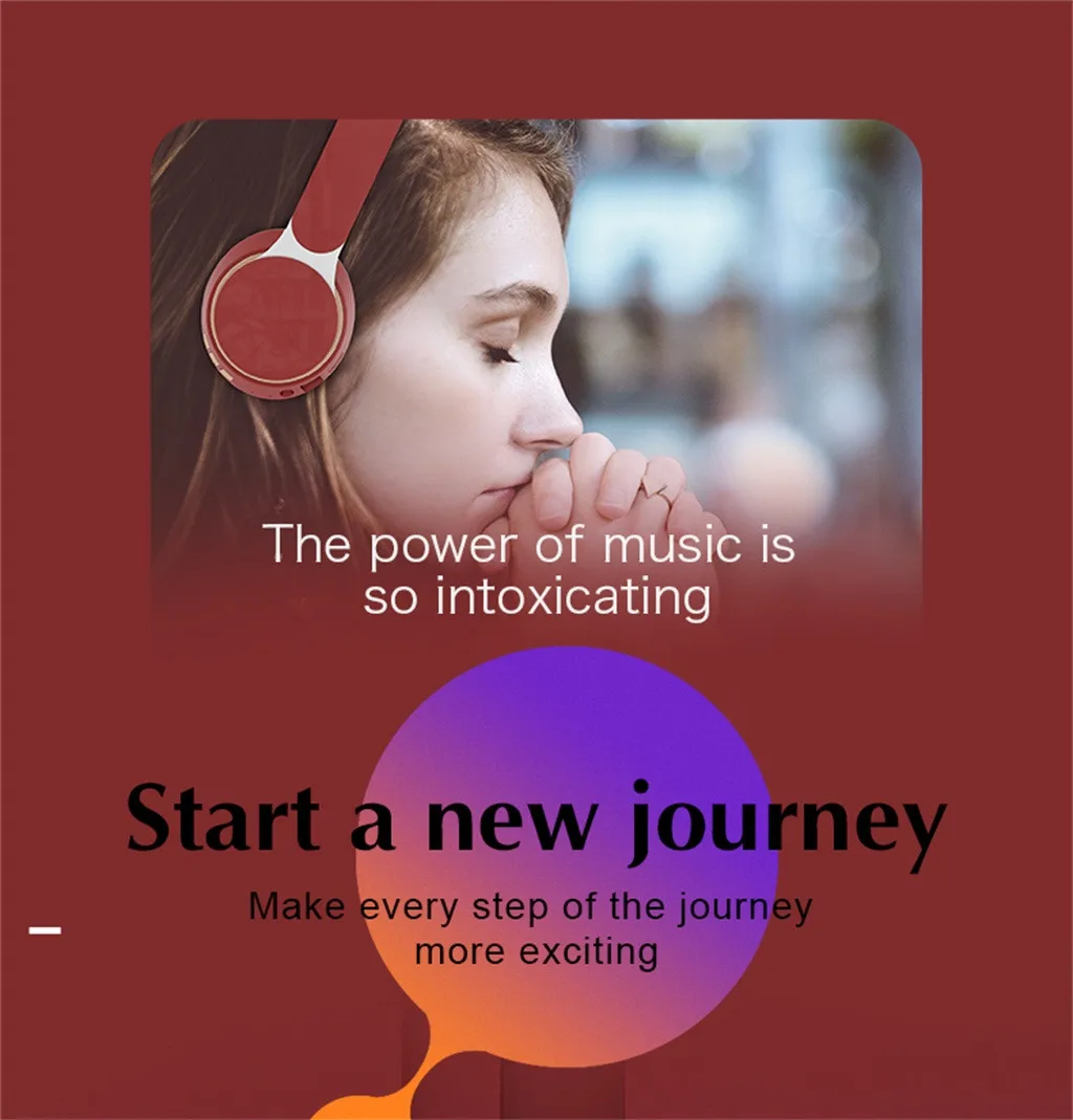 Ouhaobin Bluetooth 5,0 наушники с шумоподавлением Беспроводная гарнитура Hi-Fi стерео гарнитура TF карта 10 часов воспроизведения 1125#2