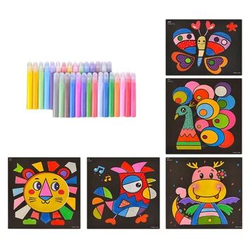 

Children's Sand Painting Set DIY Color Sand Painting Color Sand Toy Kindergarten Handmade Arts and Crafts Toys Kids Gift