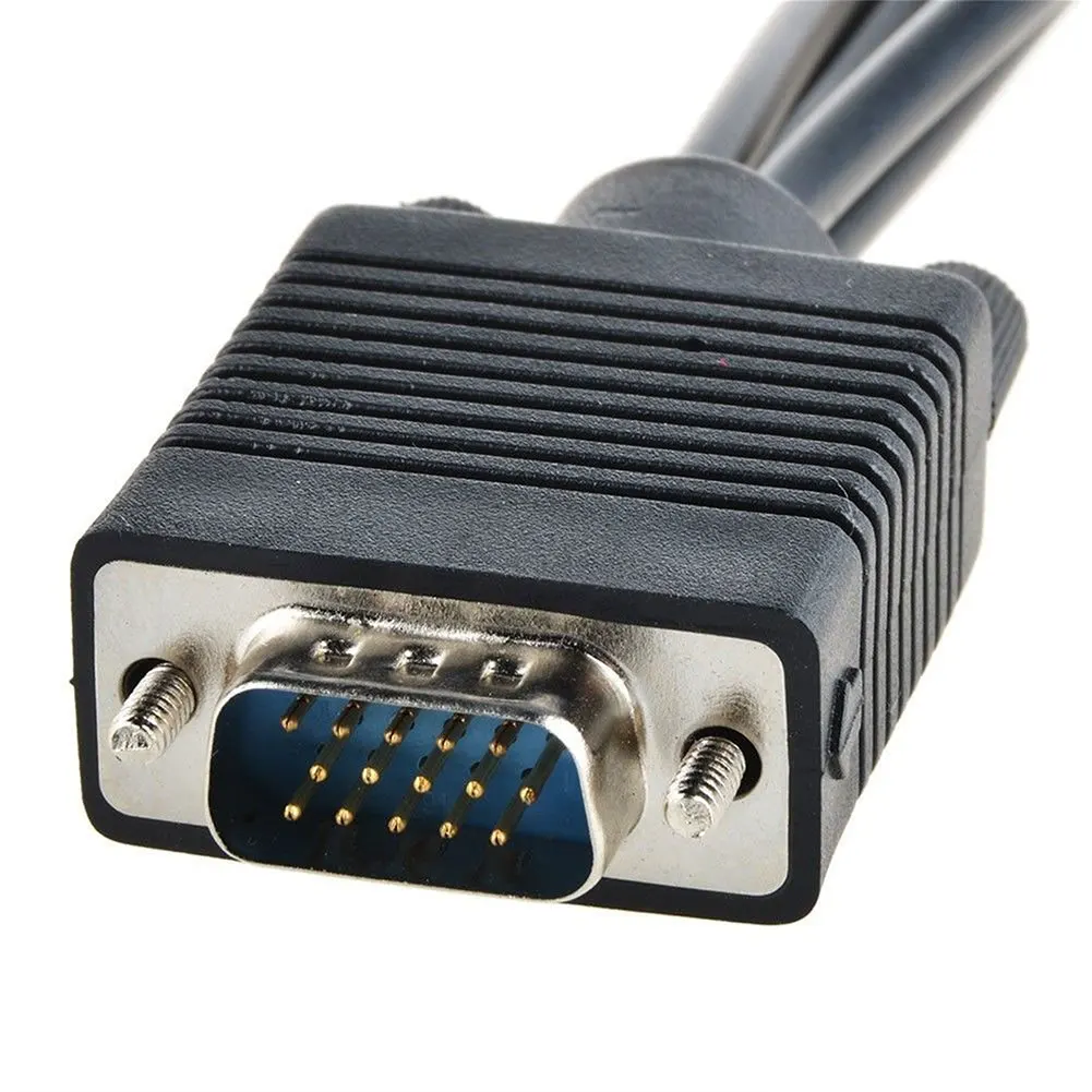 Высококачественный Черный Белый ПК VGA SVGA в S Video 3 RCA композитный HD AV ТВ выход