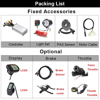 

Ebike controller 500W with KT LCD4 LCD5 display Wuxing throttle Kunteng PAS sensor and Electric bike hydraulic brake sensor
