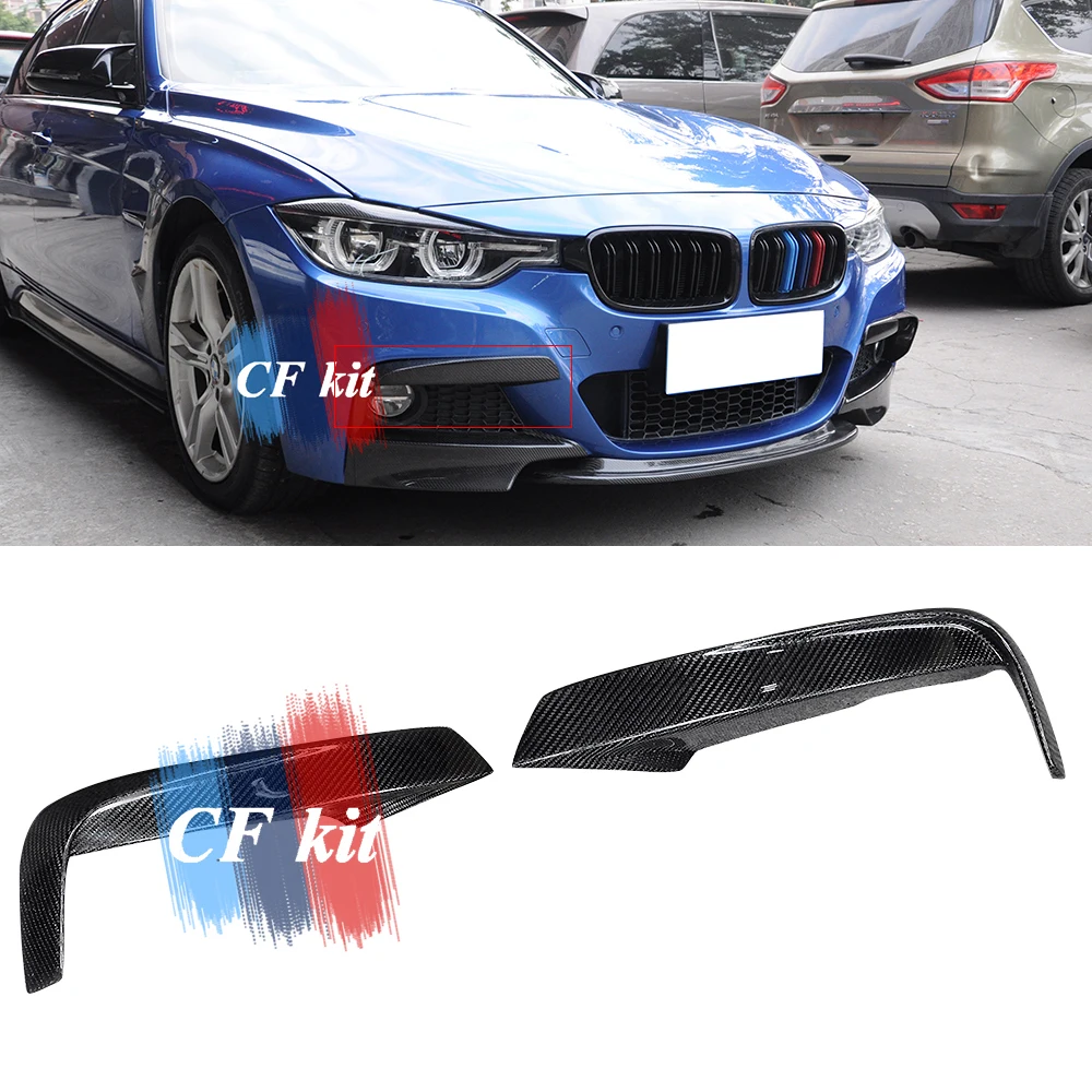 Передние канаты из углеродного волокна разветвители бампера для BMW F30 F31 M Sport Tech 13