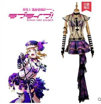 

2019 New LoveLive!Sunshine!Aqours！Punk Rock Awakening Mari Ohara Dress Cosplay Halloween Christmas Outfit Free shipping