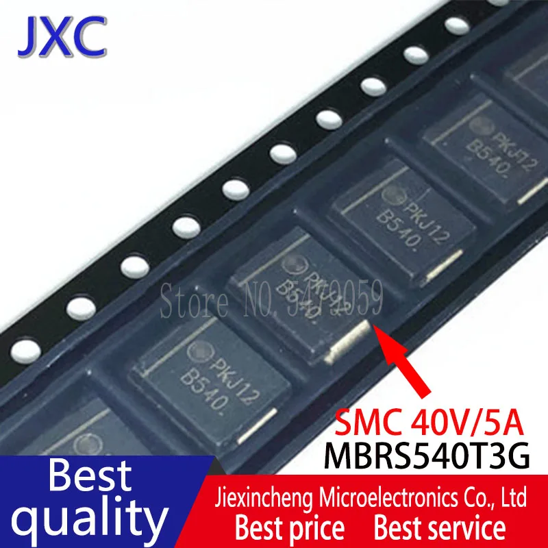 

MBRS540T3G B540 SMC 5A 40V MBRS540 DO-214AB schottky rectifier diode New original 20PCS/LOT