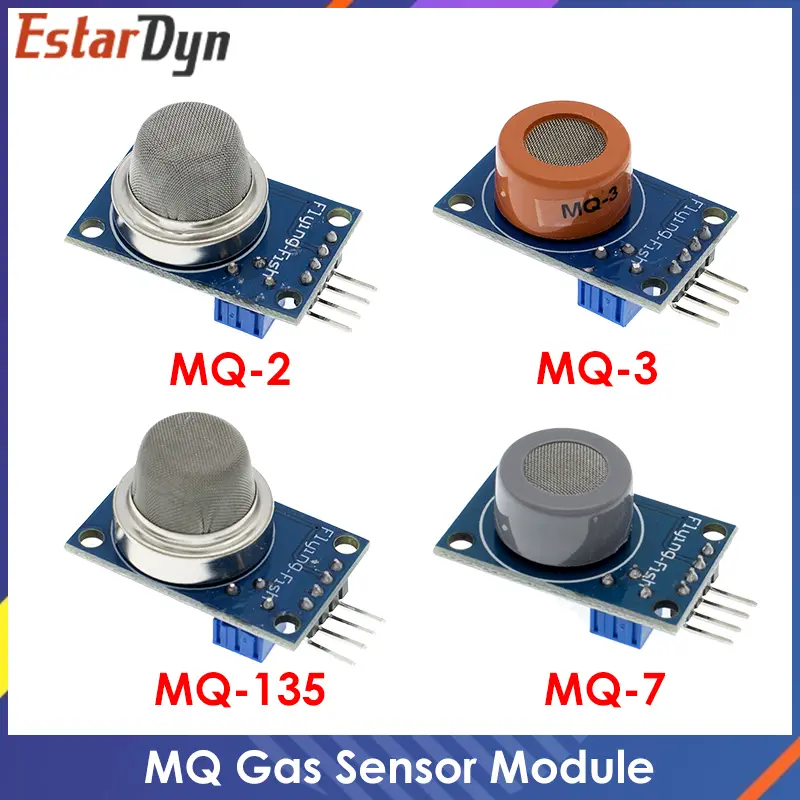 MQ-2 MQ-3 MQ-7 MQ-135 Detection Smoke Methane Liquefied Gas Sensor Module for Starter DIY Kit image 1