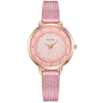 

2020 Real Hot Ladies Fashion Reticulocyte British Steel Strip With Stone Table Innovation Snow Surface Ms Leisure Watches