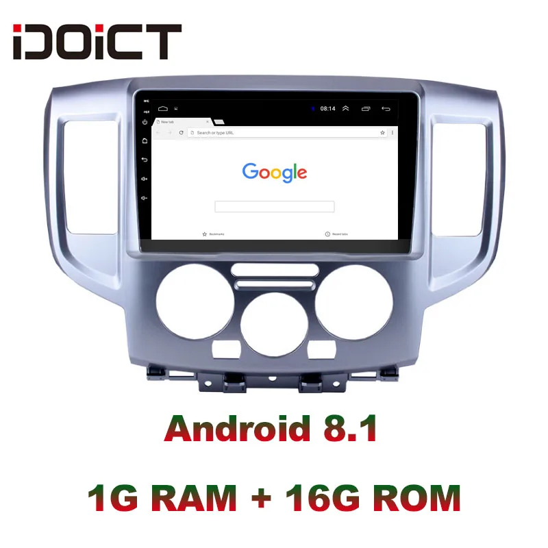 IDOICT Android 8 1 автомобильный DVD плеер GPS навигация Мультимедиа для Nissan NV200 2009 2016