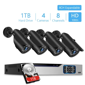 

1080P 8/4CH Wireless Security CCTV System 4pcs 2.0MP IR Outdoor IP66 waterproof CCTV Camera Video Surveillance CCTV Kit 1TB HDD